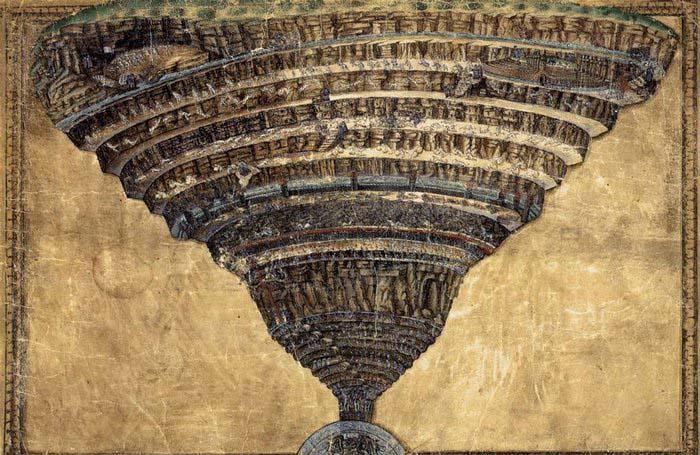 BOTTICELLI, Sandro The Abyss of Hell Germany oil painting art